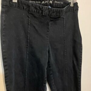 Apt 9 skinny crop modern fit size 8 30x22 9” rise black stretch